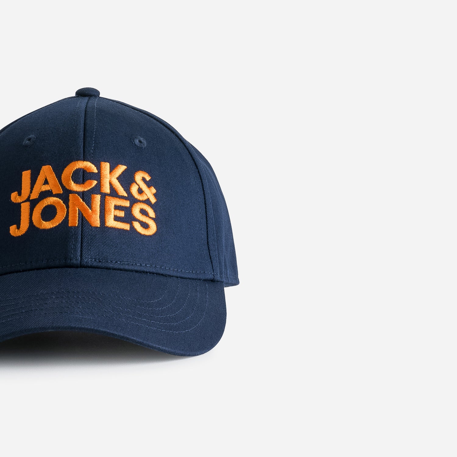 Casquette JACK&JONES marine broderie orange