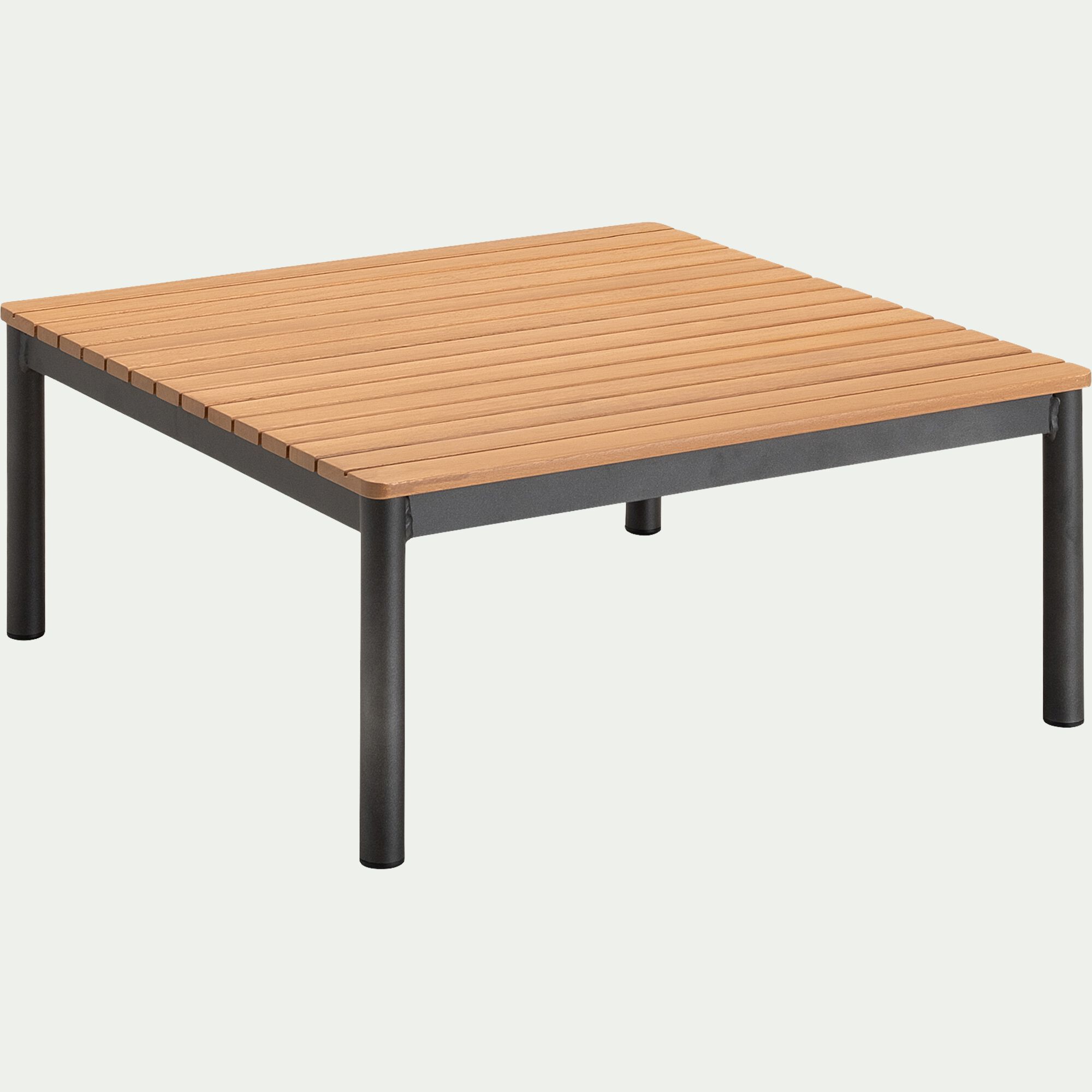 ZEFYR - Table basse de jardin carrée en eucalyptus - bois clair