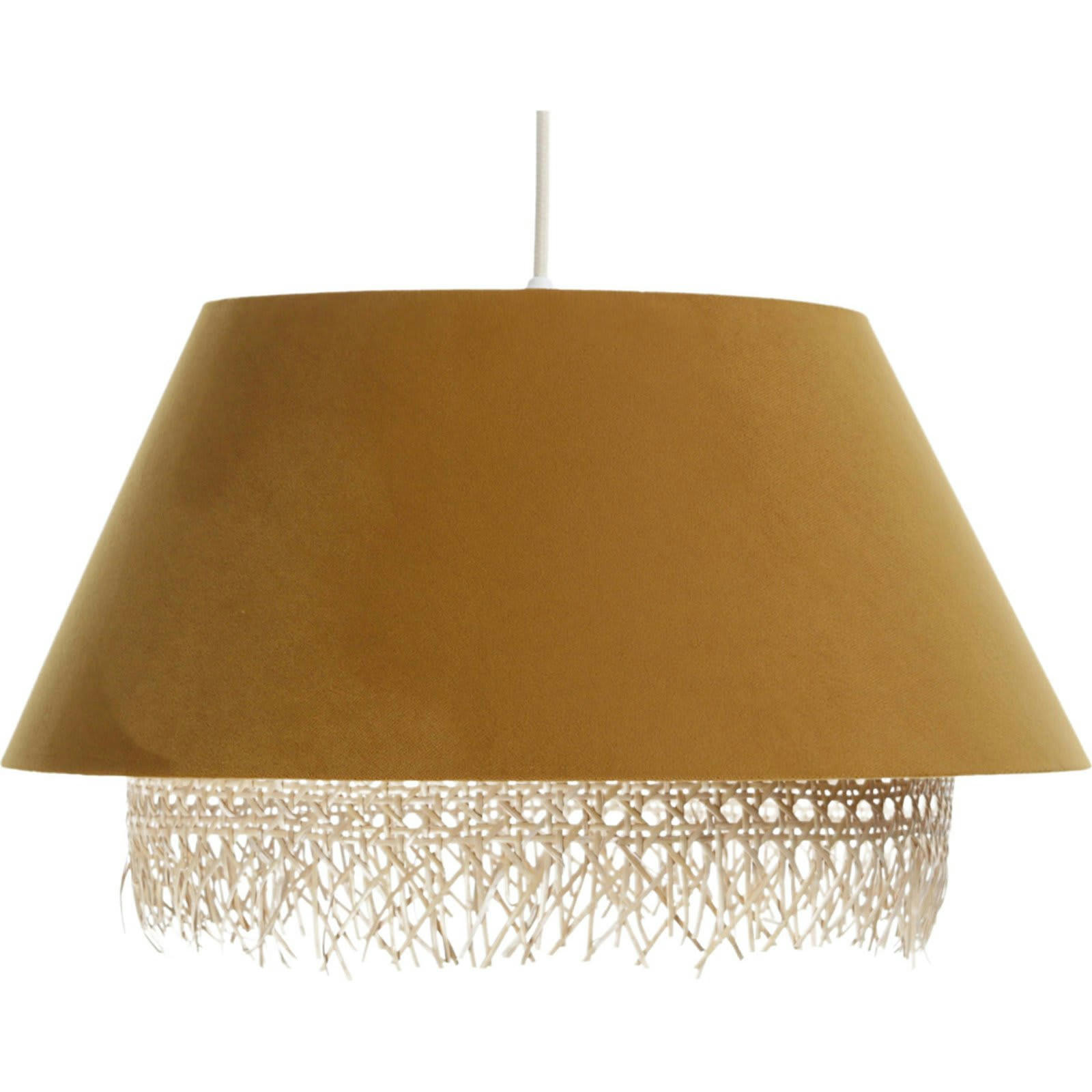 SENSEI - Suspension Rotin Jaune 40x40x25 cm