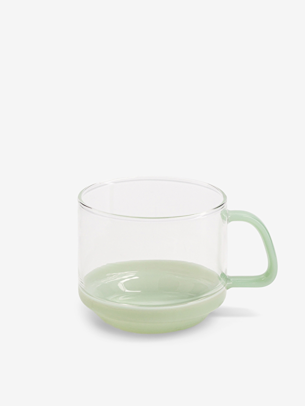 Set 2 tasses milky jade borosilicate jade