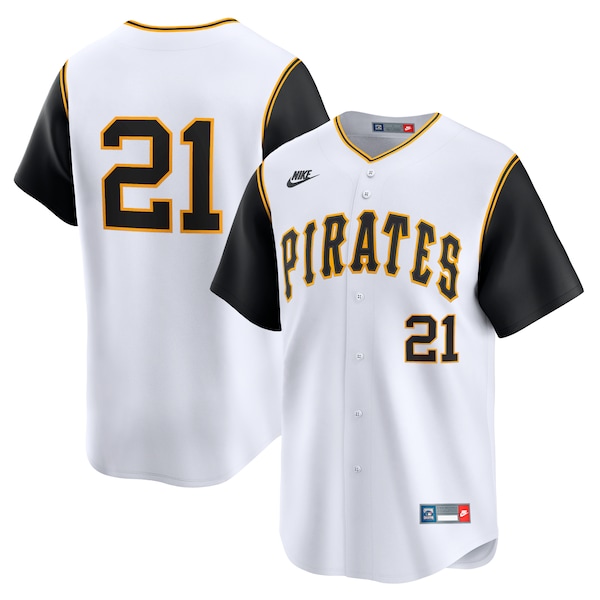 Roberto Clemente Pittsburgh Pirates Nike Throwback Cooperstown Limited Jersey - White/Gray