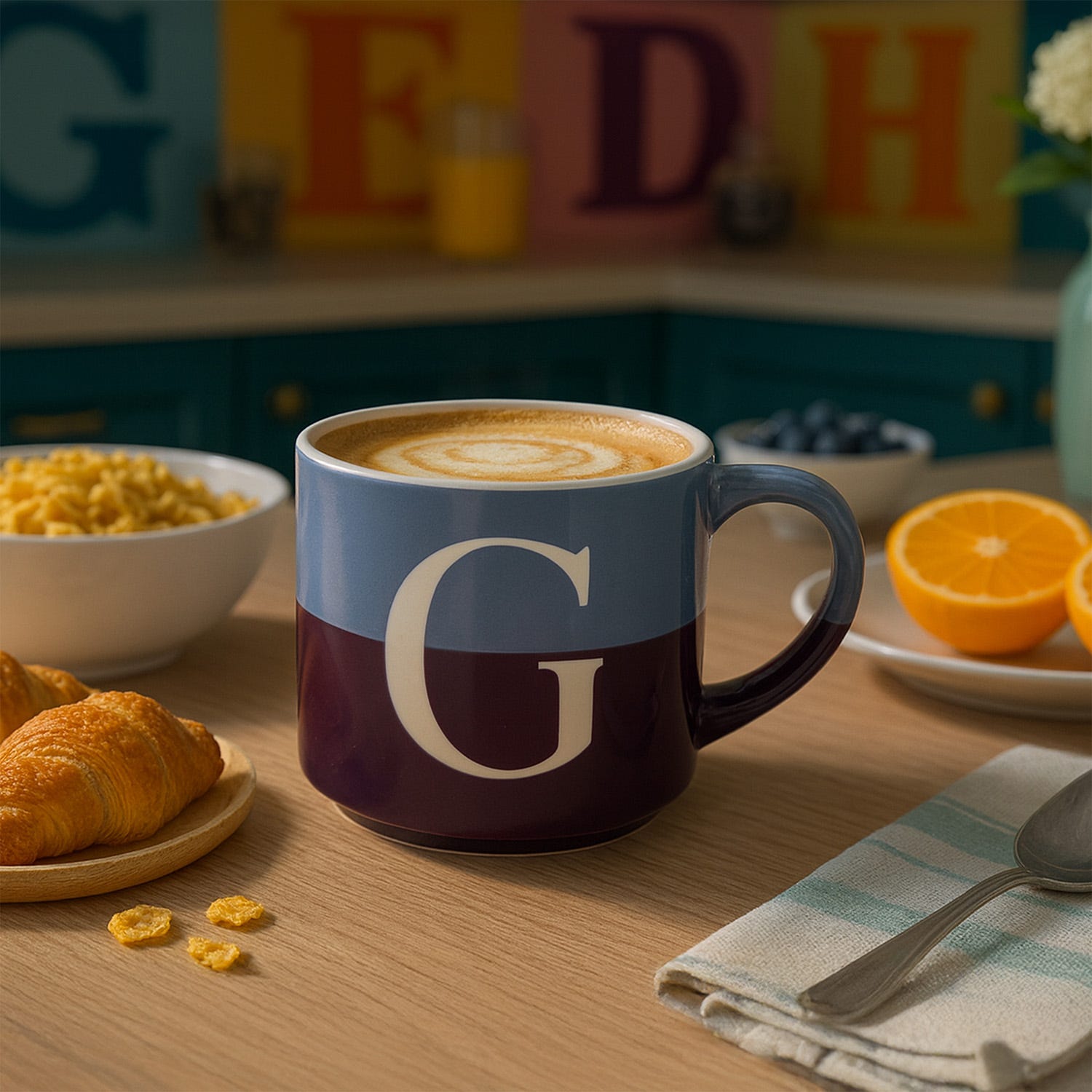 Tazza lettera G blu 400 ml Blend Collection