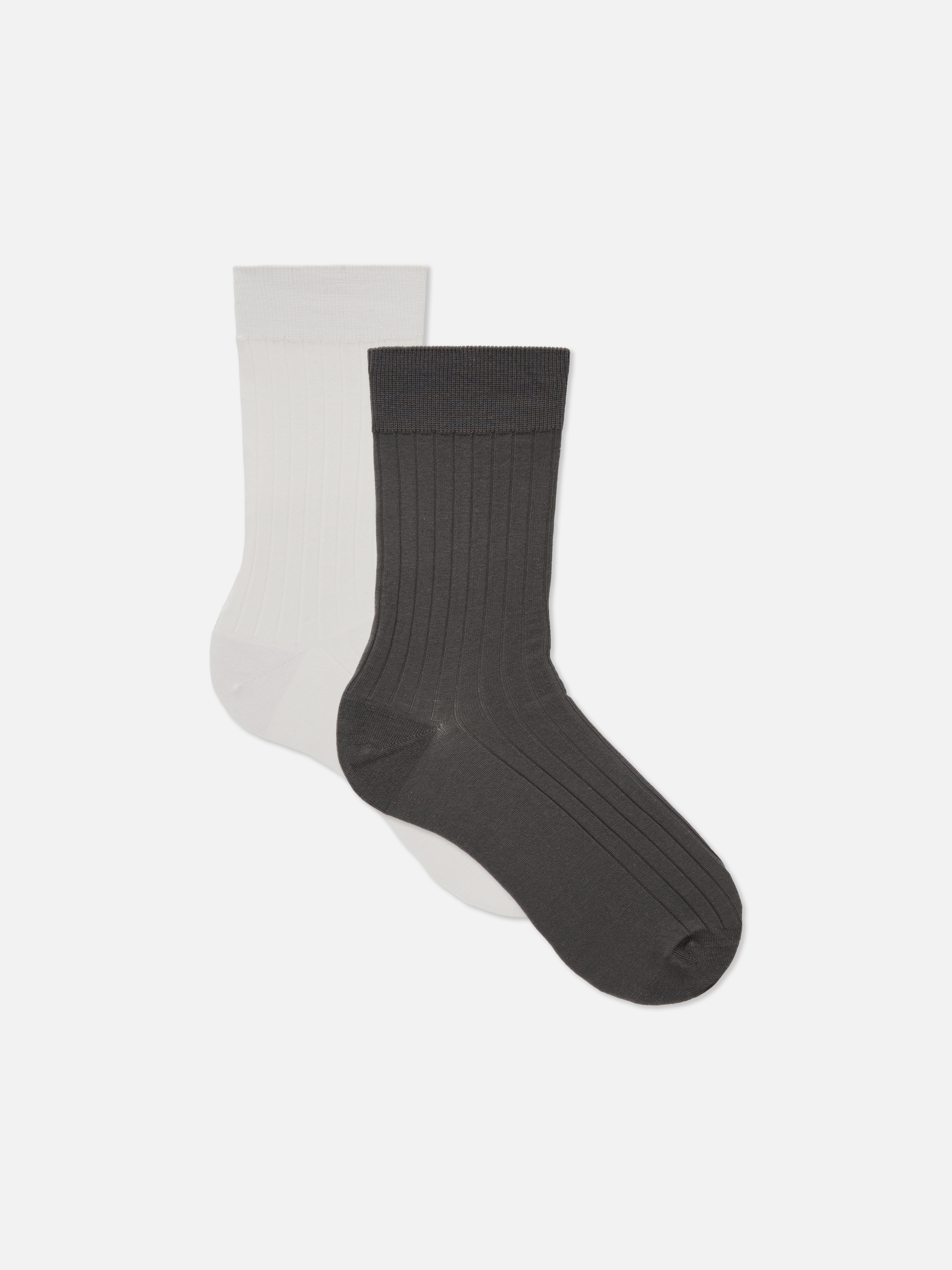 2pk The Edit Silk Blend Crew Socks
