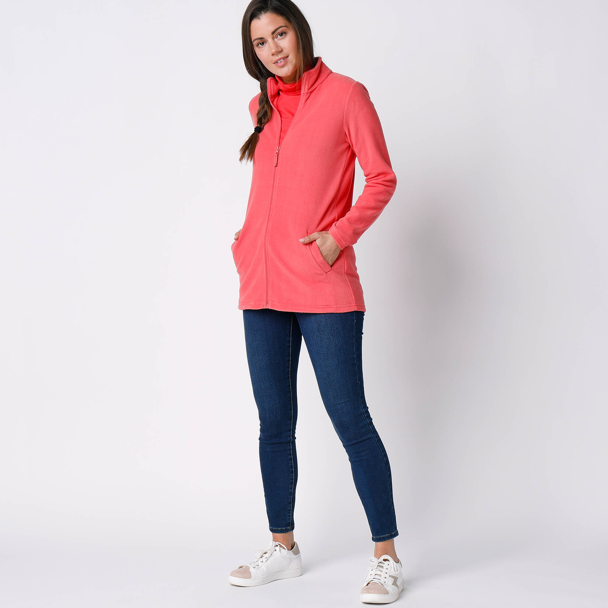 Veste zippée maille polaire, manches longues