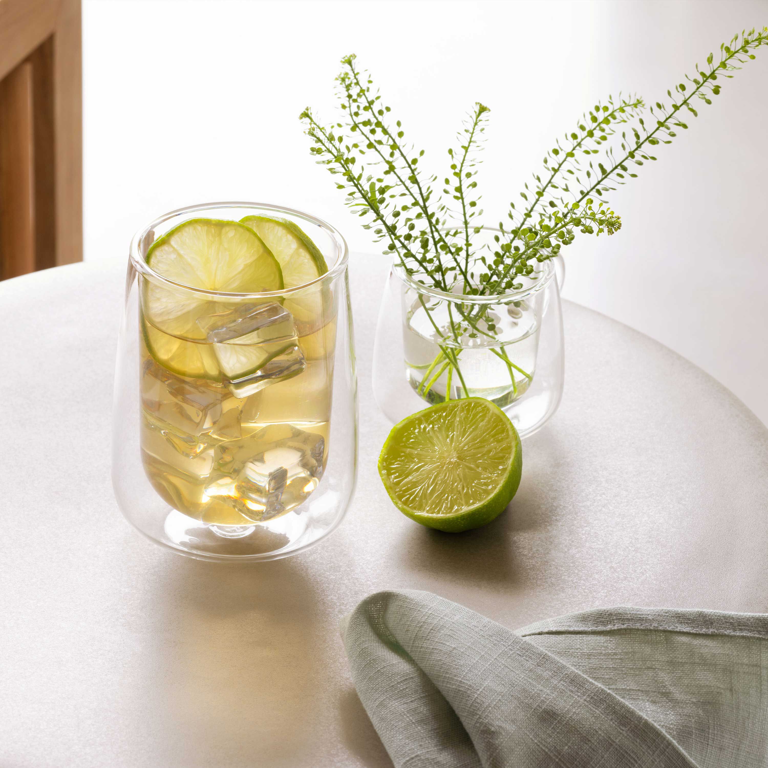 Artesano Glass coffee tumbler - Clear, 12.2 oz, borosilicate glass