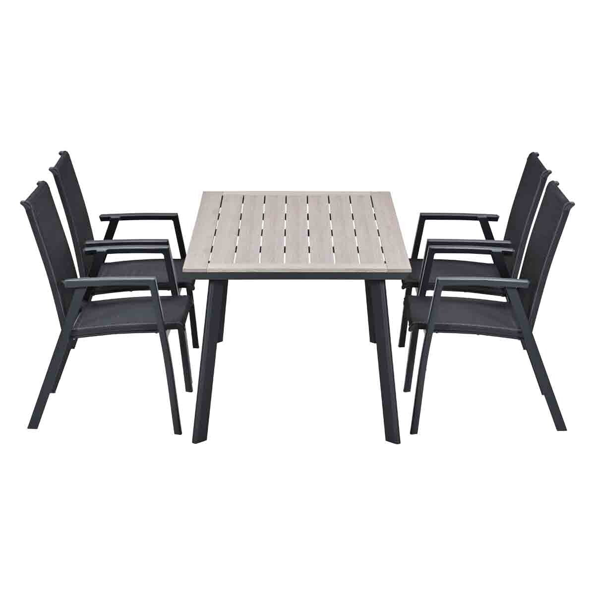 Garden Impressions Tuinset Santana 5-delig - Penedo tuintafel 160x90 cm