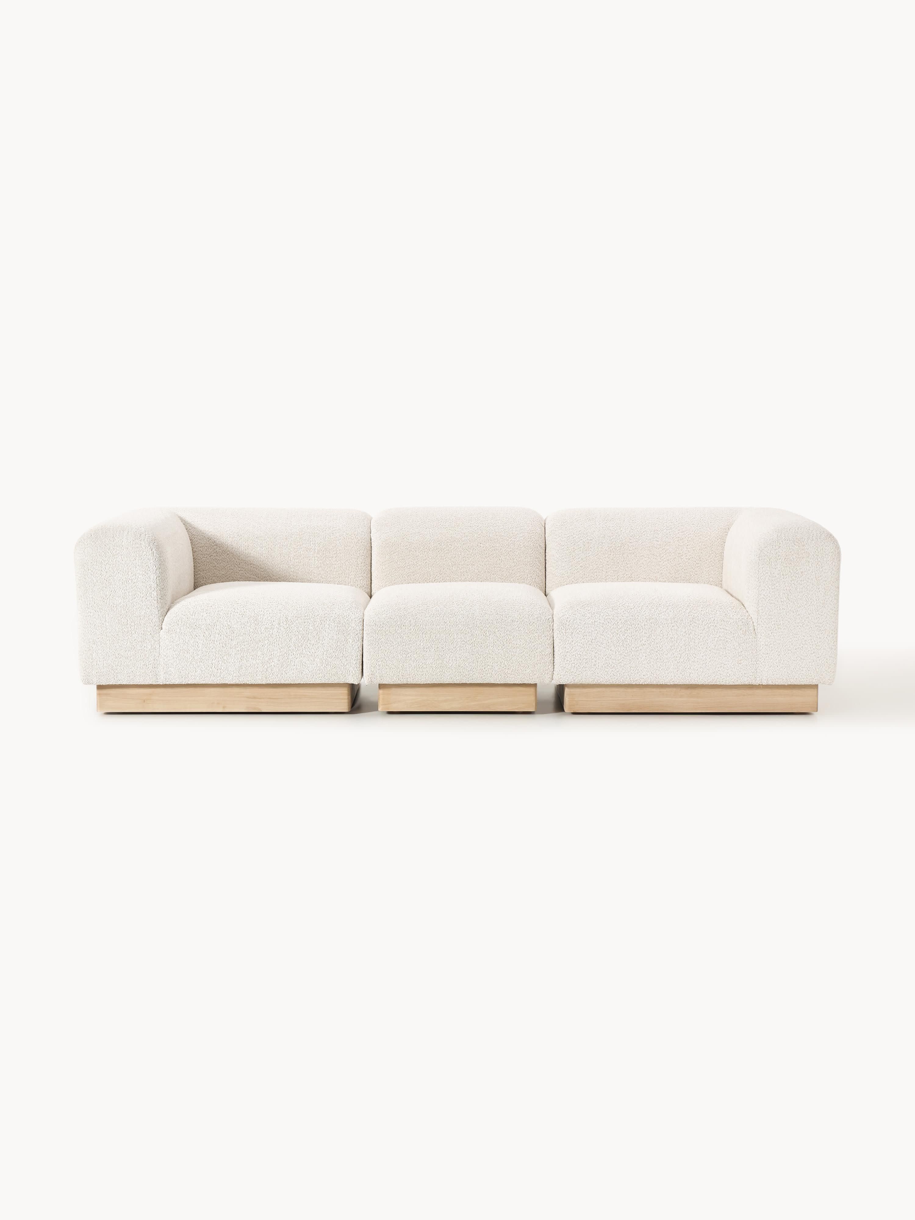 Modulares Sofa Natalie (3-Sitzer) aus Teddy-Bouclé