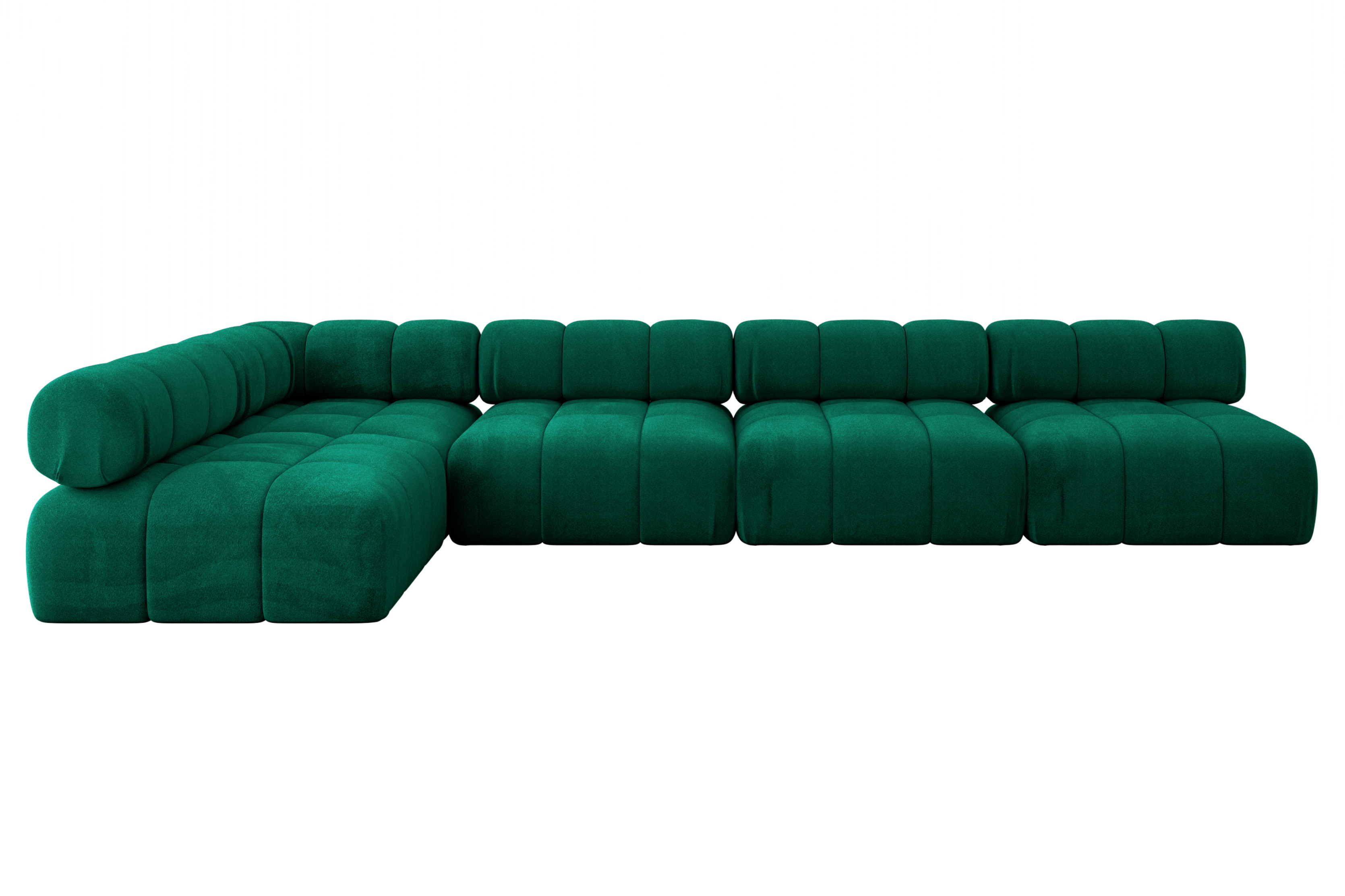 Narożnik lewostronny modułowy SAMARO-L3 380x190x70 cm zielony
