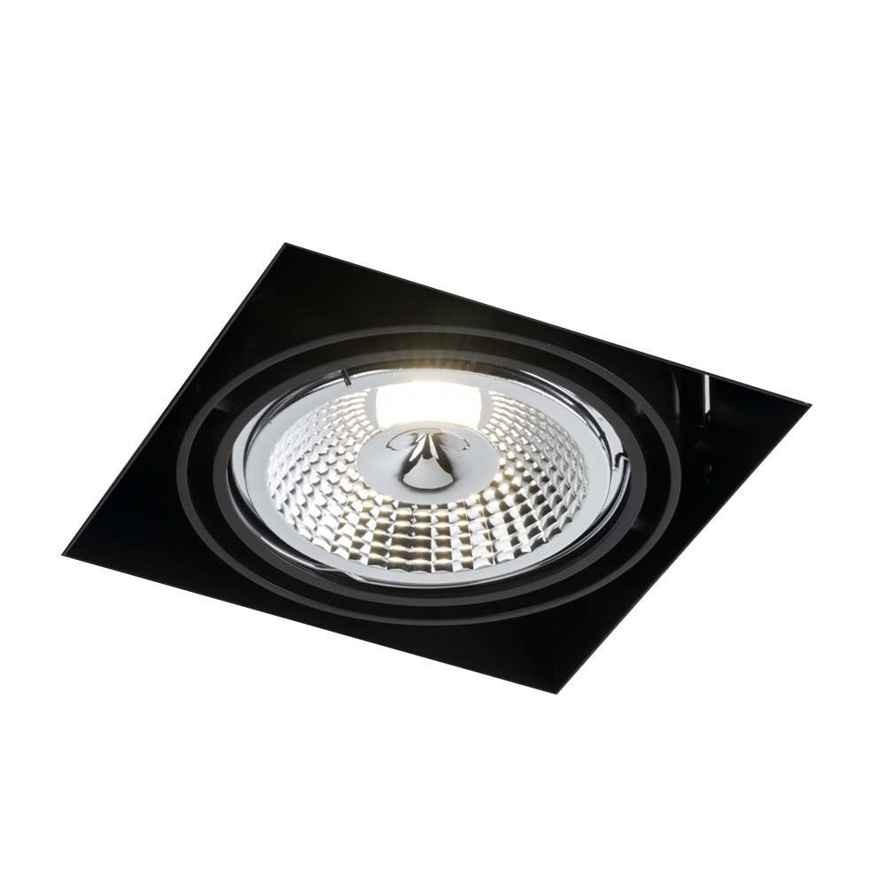 Oprawa wpuszczana oczko kwadratowa czarna KOMORO 1xGU10x18W IP20 Shilo