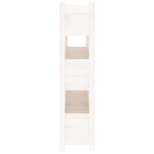 NNEVL Planter White 112x25x104.5 cm Solid Wood Pine