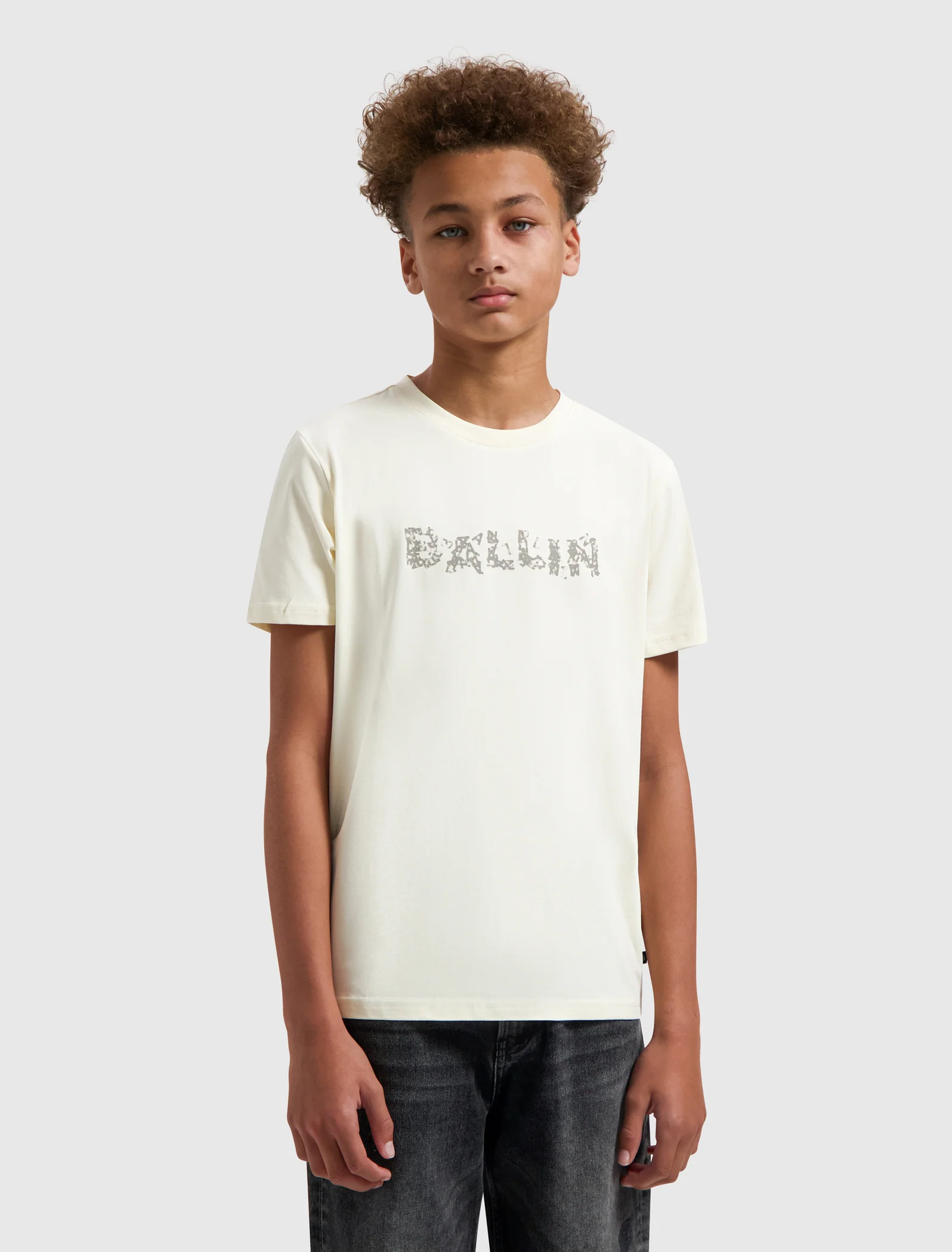 Junior Stamped Logo T-shirt | Ecru