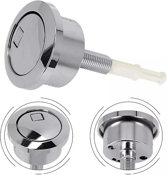 CODEKEY Bouton poussoir double chasse d'eau pour réservoir d'eau Geberit Finition chromée Accessoires de toilettes de salle de bai