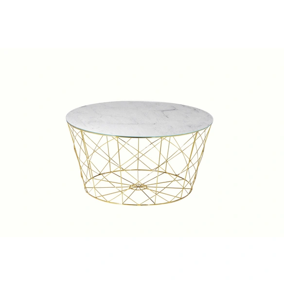 Couchtisch, BxH: 80 x 45 cm, Metall/Glas