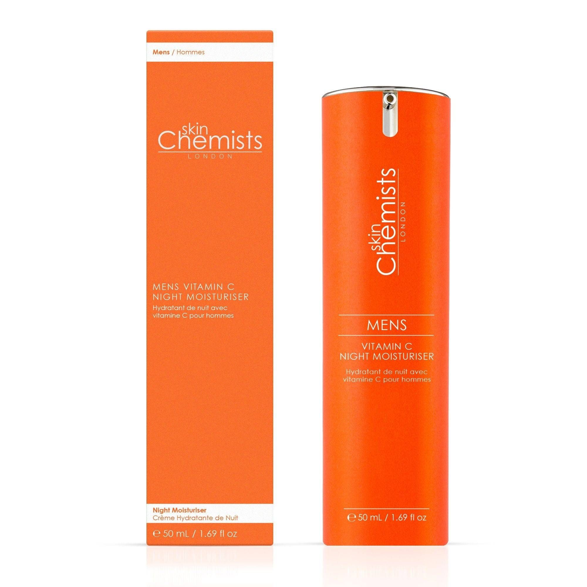 skinChemists professional Men's Vitamin C Night Moisturiser 50ml x 2 Duo Set