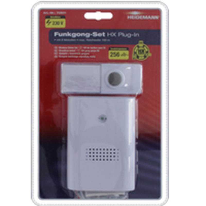 Carillon sans fil sur secteur Hx Plug In 100 m blanc HEIDEMANN