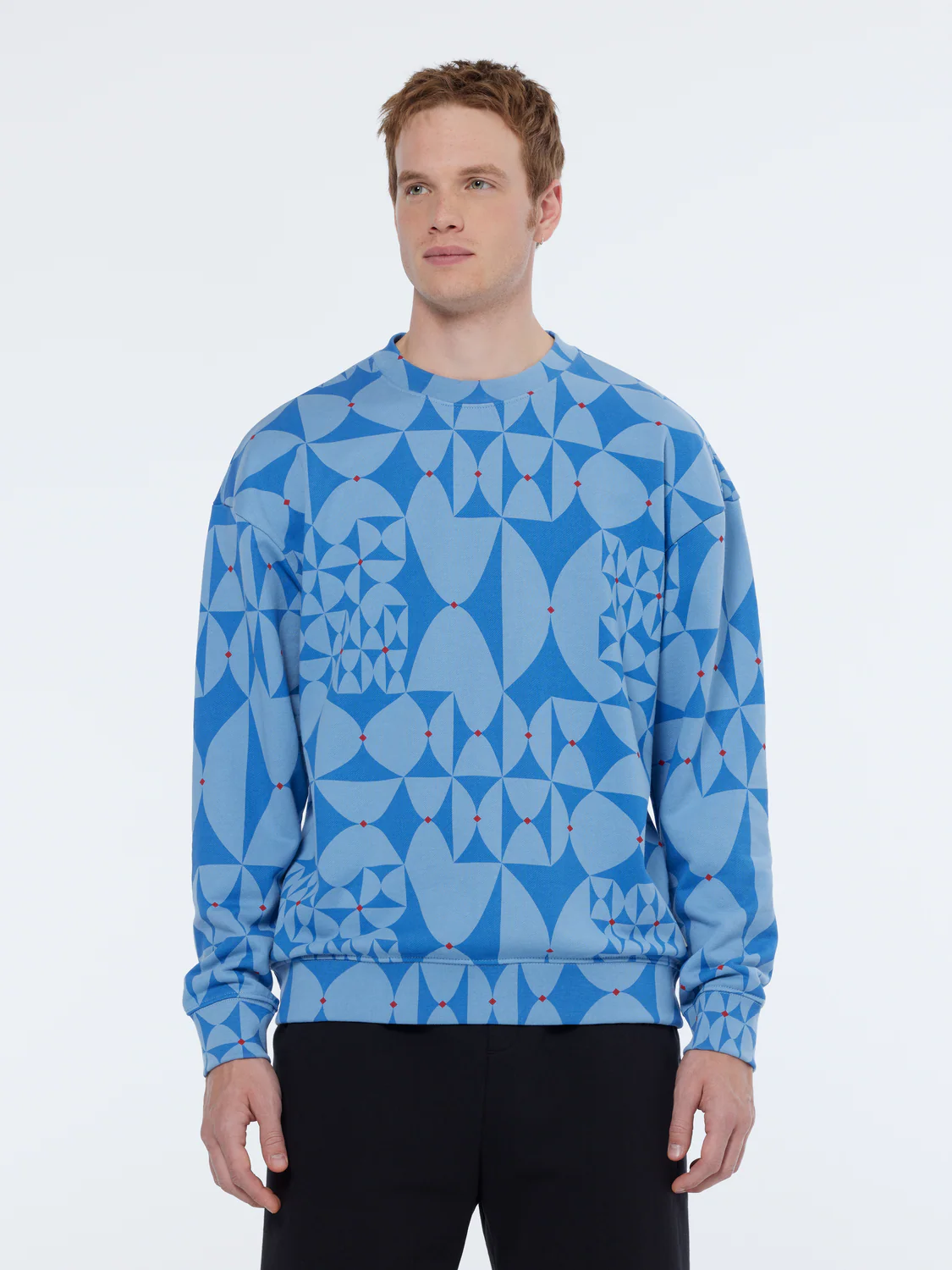 Diamond Print Relaxed Fit Sweatshirt