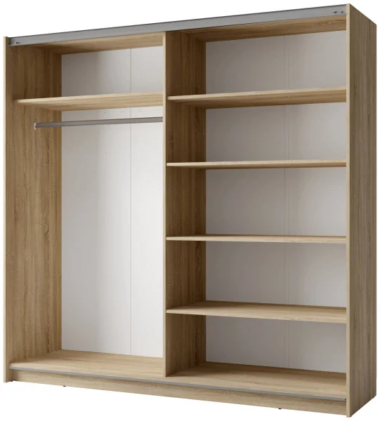 Szafa przesuwna 200 cm do sypialni ARLEN II dąb sonoma