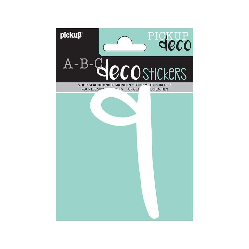 BOKSTAVER PICKUP Q ABC DECO ZOË 110 MM Q HVIT