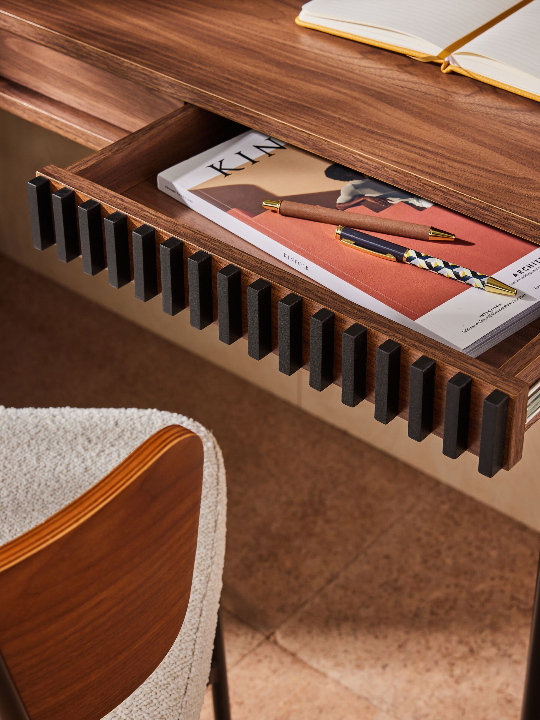 Blaze Desk in Dark Walnut Effect