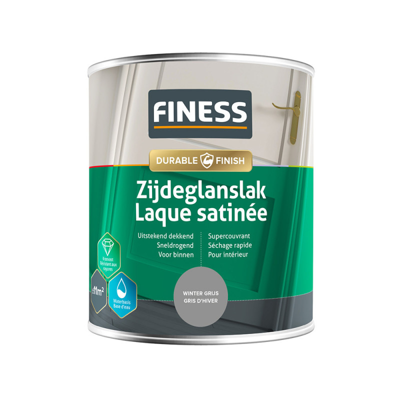 Laque satinée gris d'hiver 0,75 L FINESS