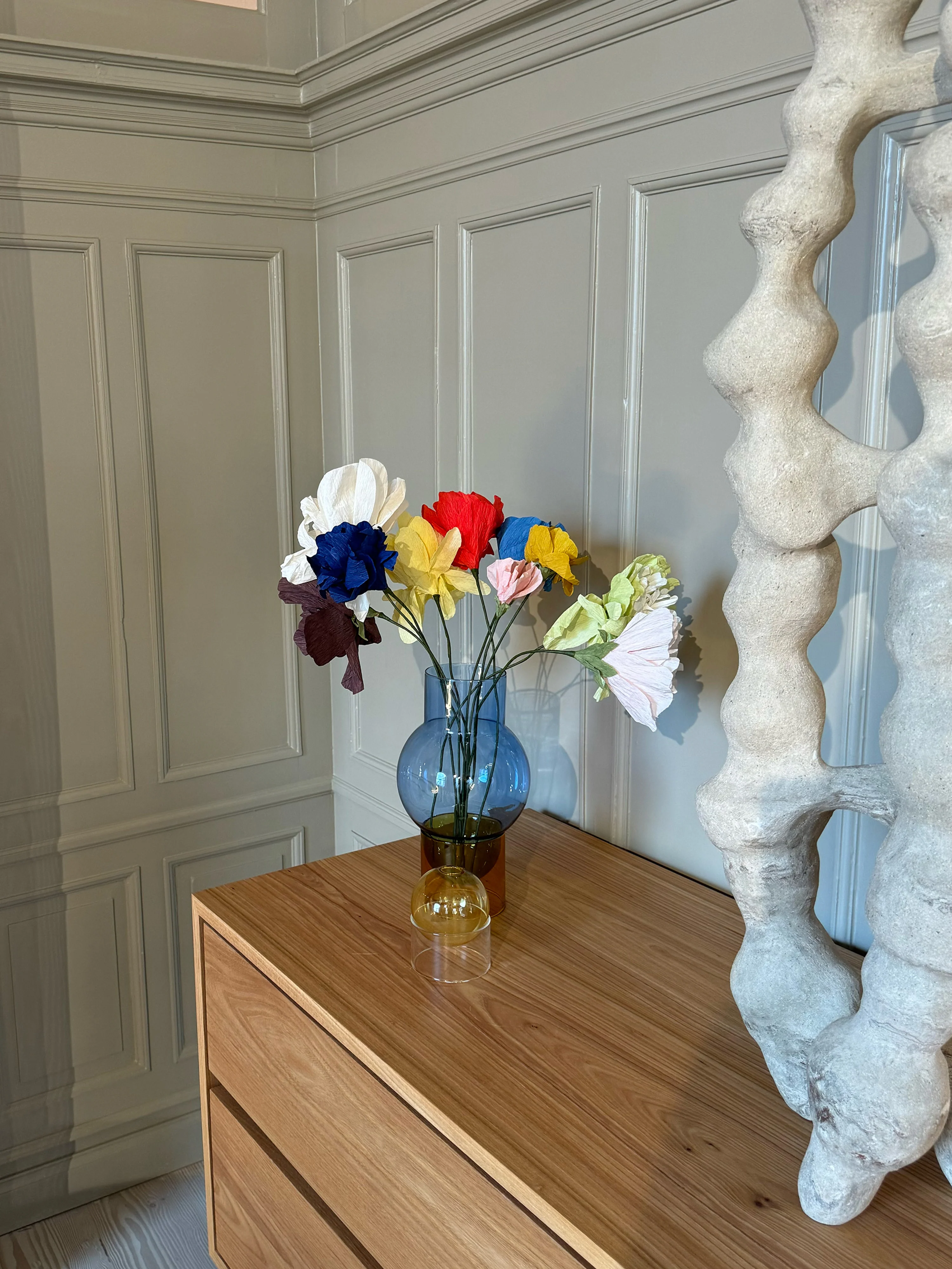 Handgefertigte Kunstblume Orientalischer Mohn