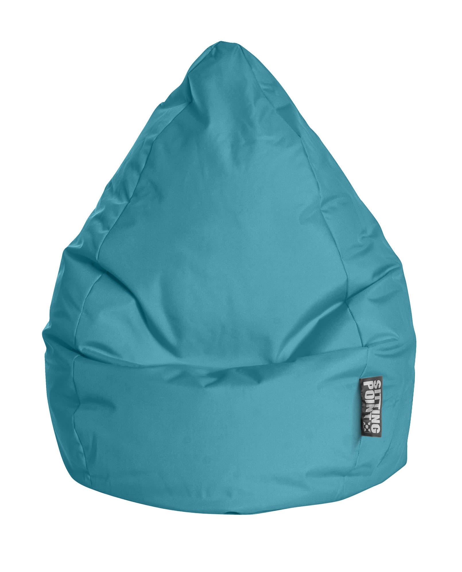 BRAVA - Pouf poire XXL d'intérieur bleu turquoise 80x130cm