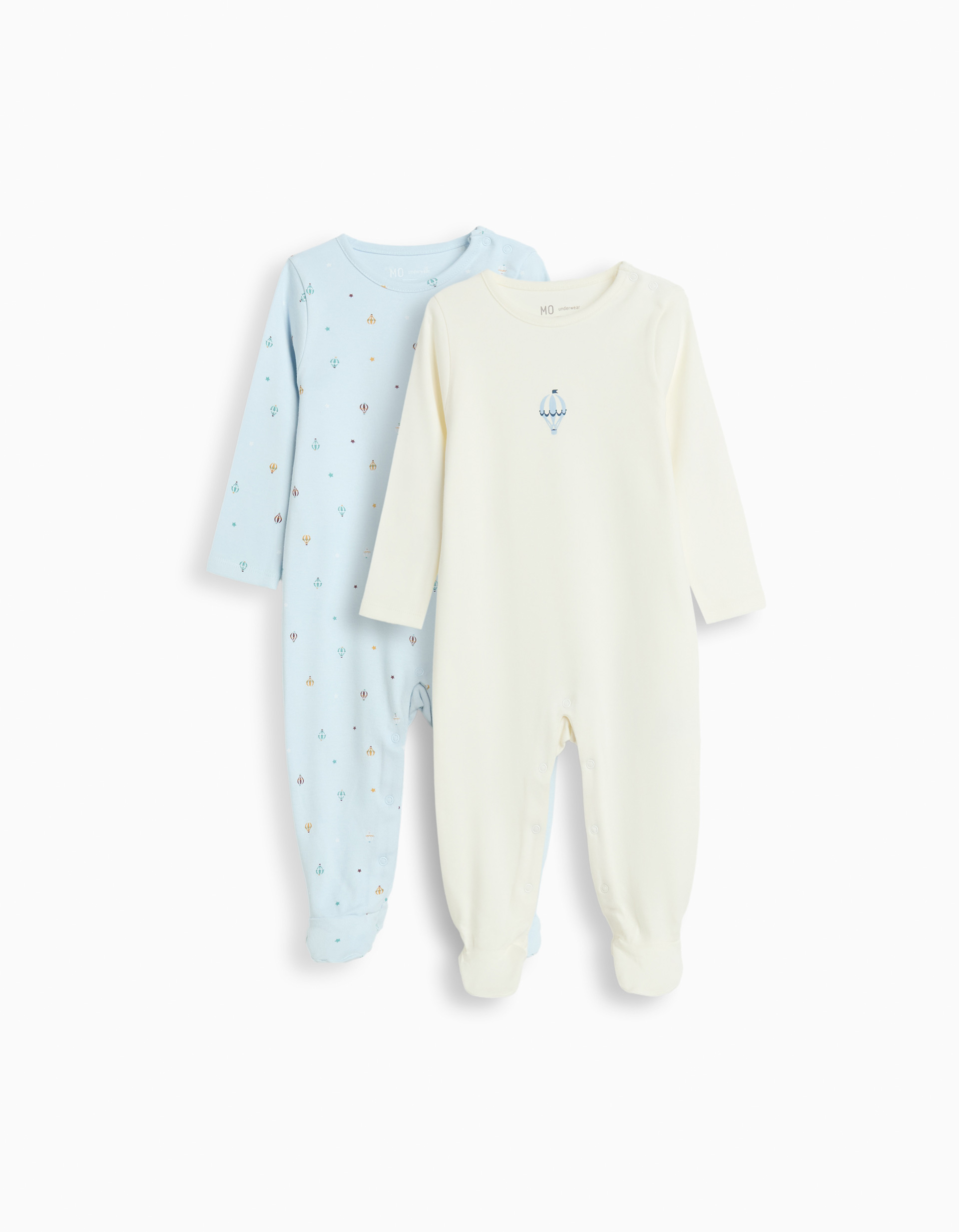 Pack 2 Babygrows, Recém-Nascido, Branco