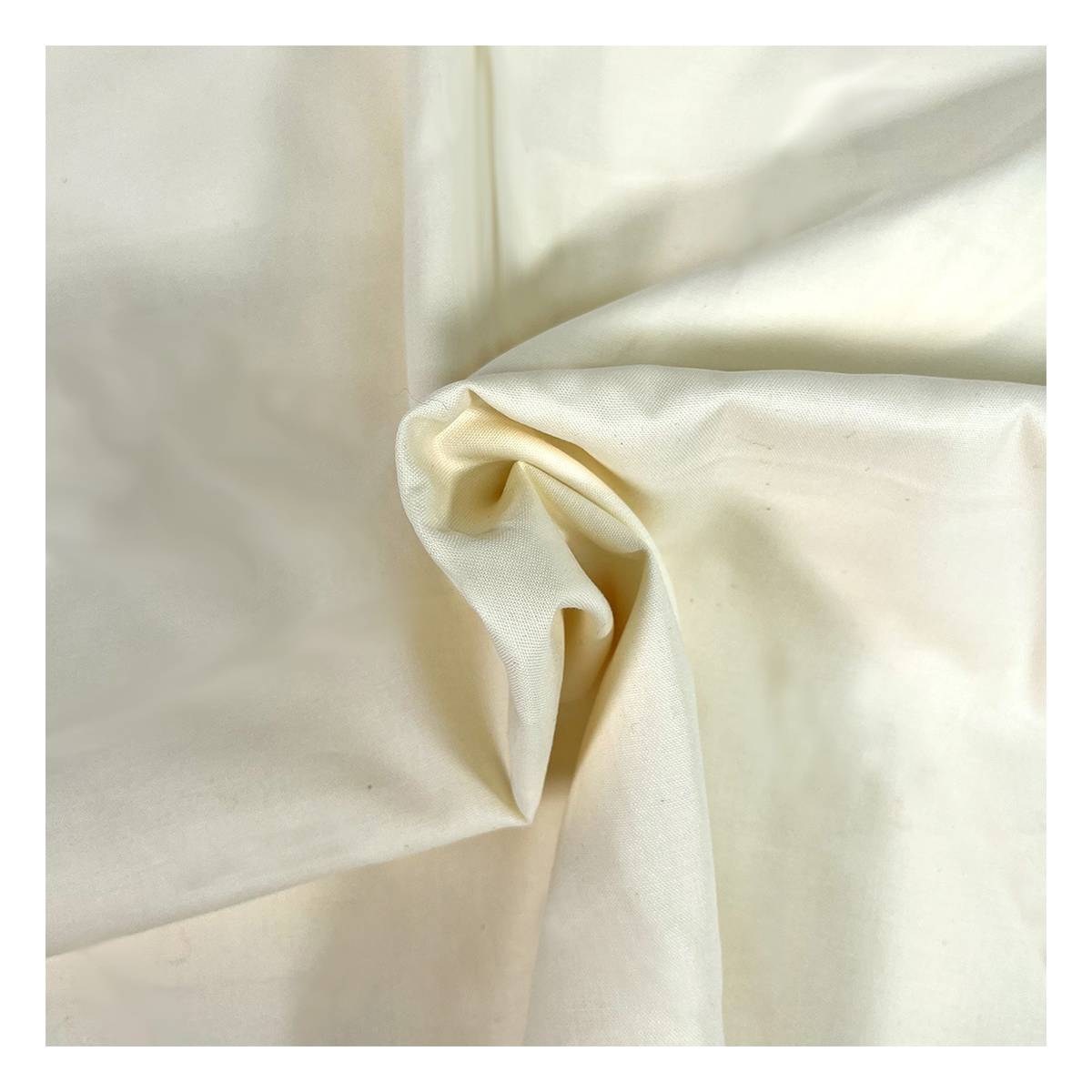 Ivory Organic Premium Cotton Fabric by the Metre
