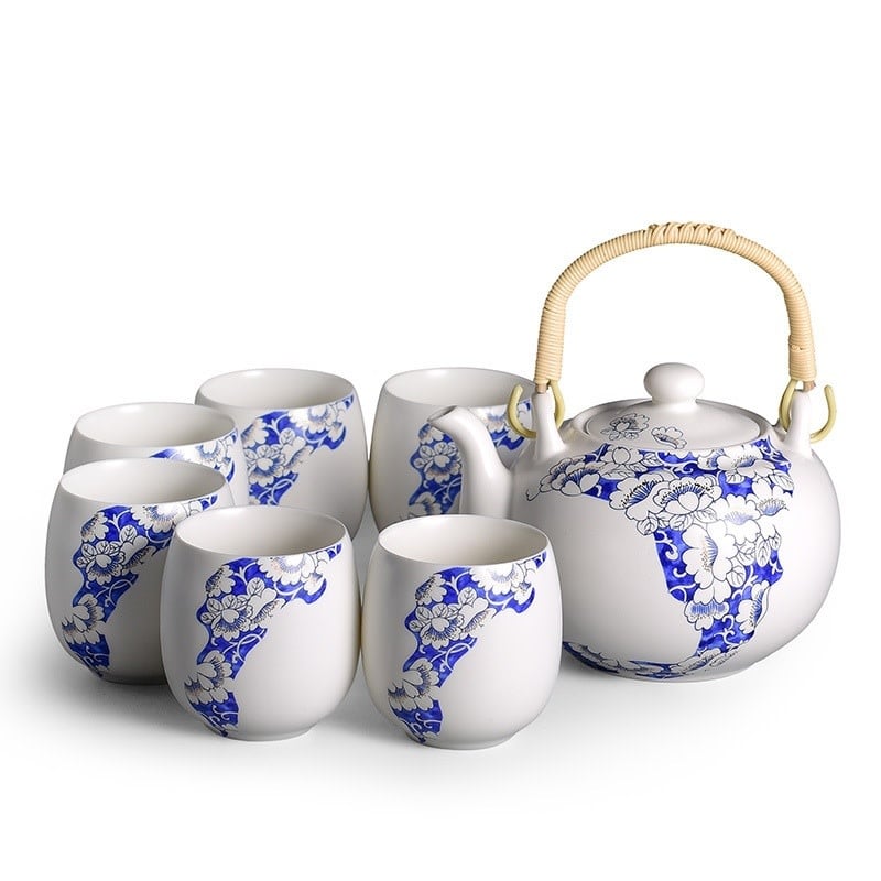 Fine Asianliving Chinese Theeservies Set 7 Porselein