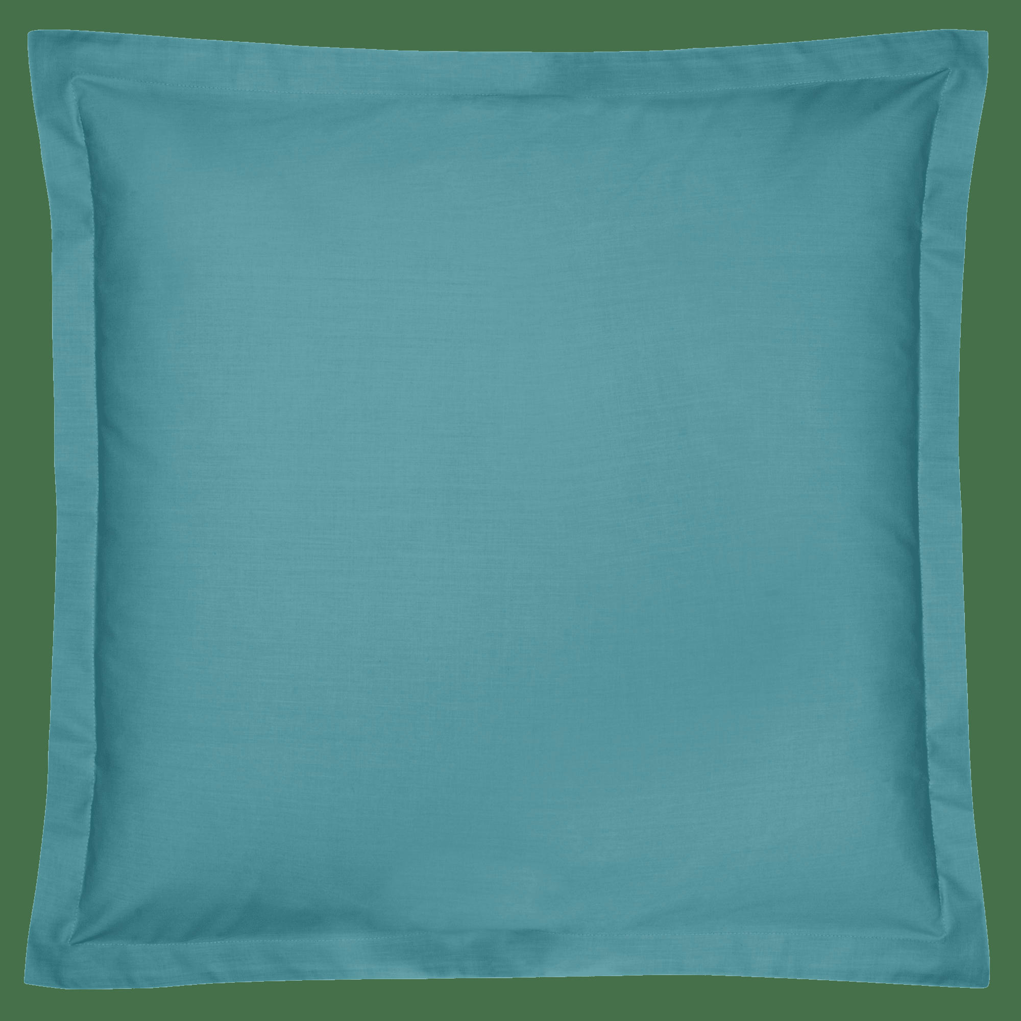 FIL & SENS - Taie en coton bio bleu lagon 65 x 65 cm