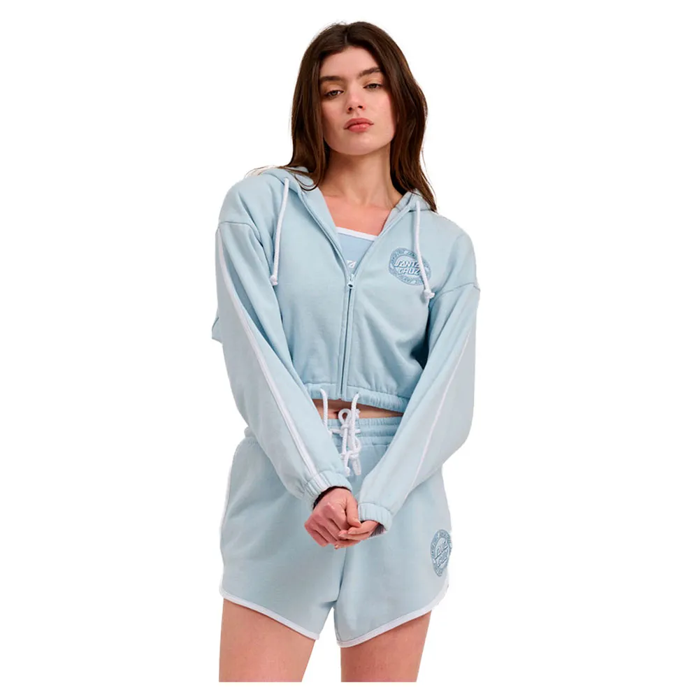 Santa Cruz Check outline ringed dot full zip sweatshirt