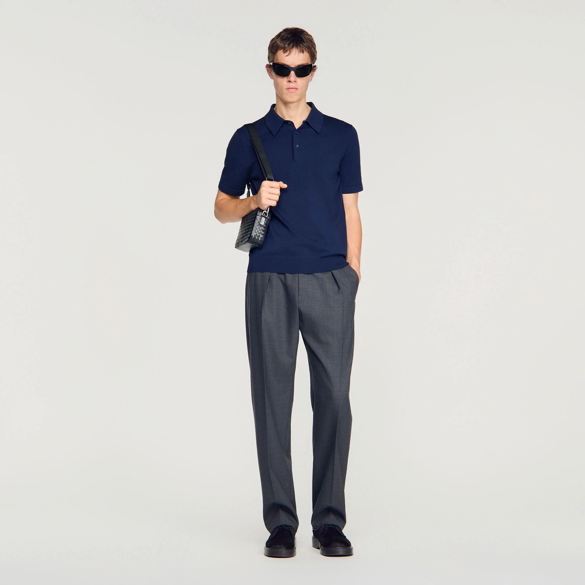 Polo en coton et soie