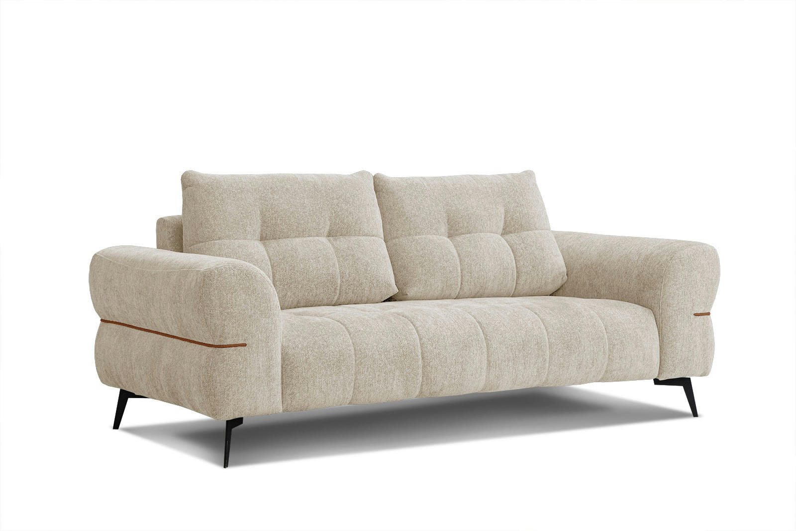 SALVINI - Canapé 3 places XXL tissu beige