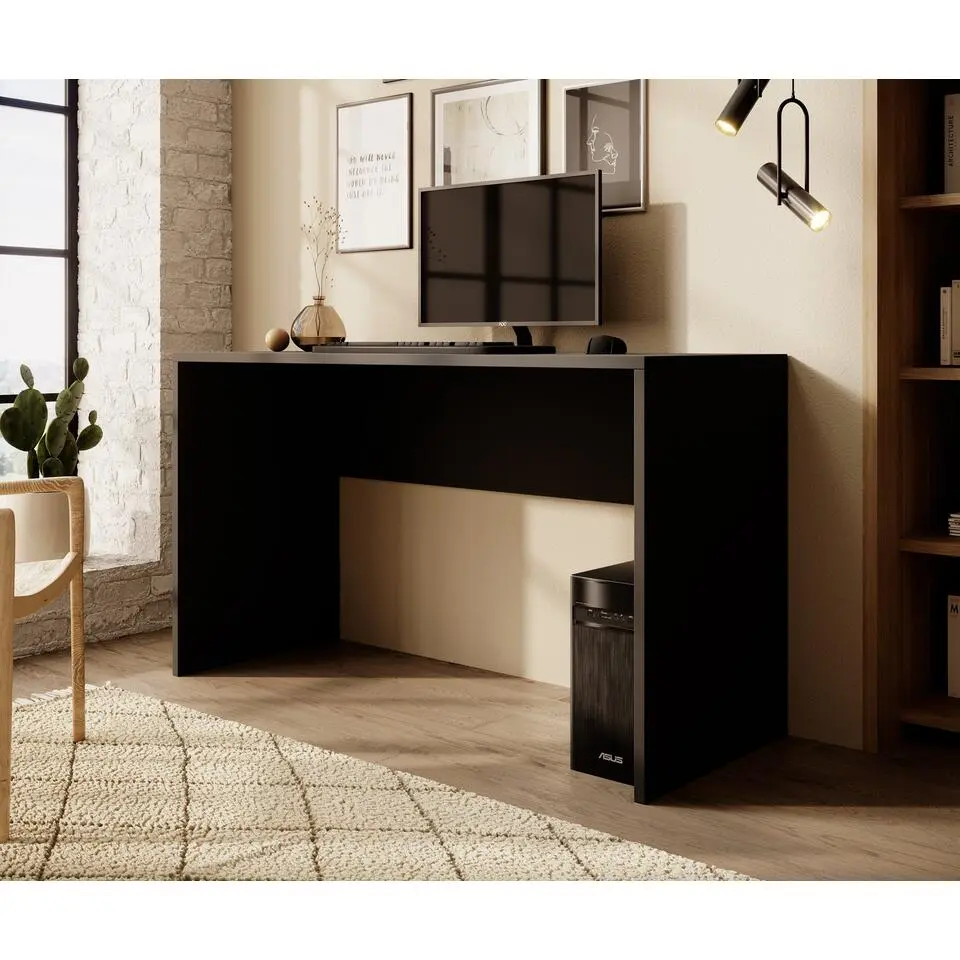 Meubella - Bureau Apoda 2 - Zwart - 130 cm