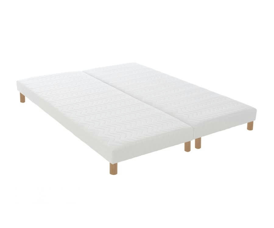 SOMMIER TAPISSIER - Sommier à lattes blanc 2x80x200