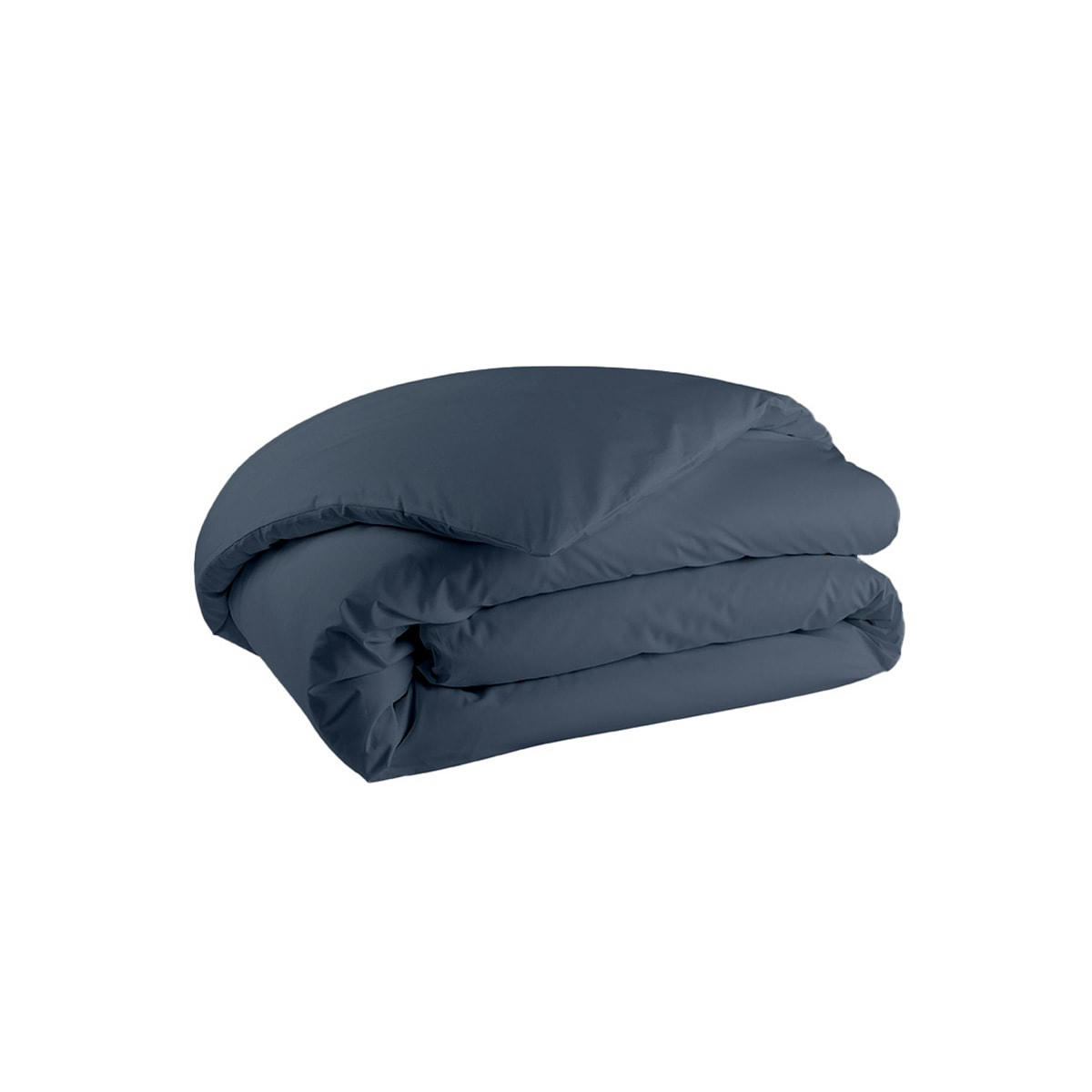 PREMIERE - Parure de lit en percale de coton bleu nuit 240x220