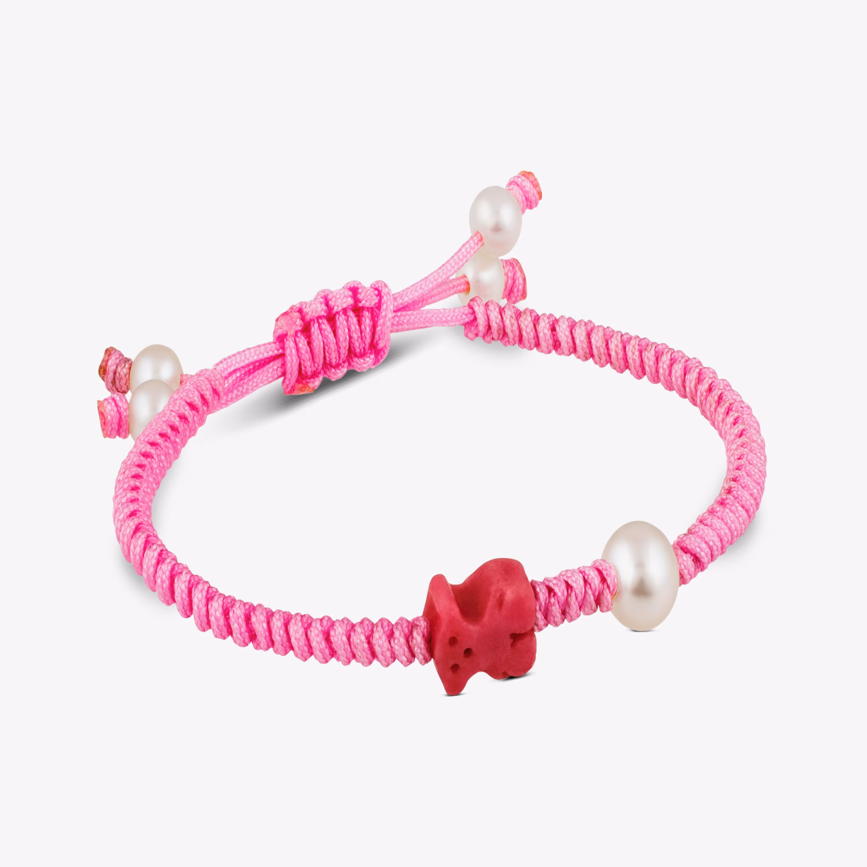 Pulsera de rodonita y perlas cultivadas Tibet