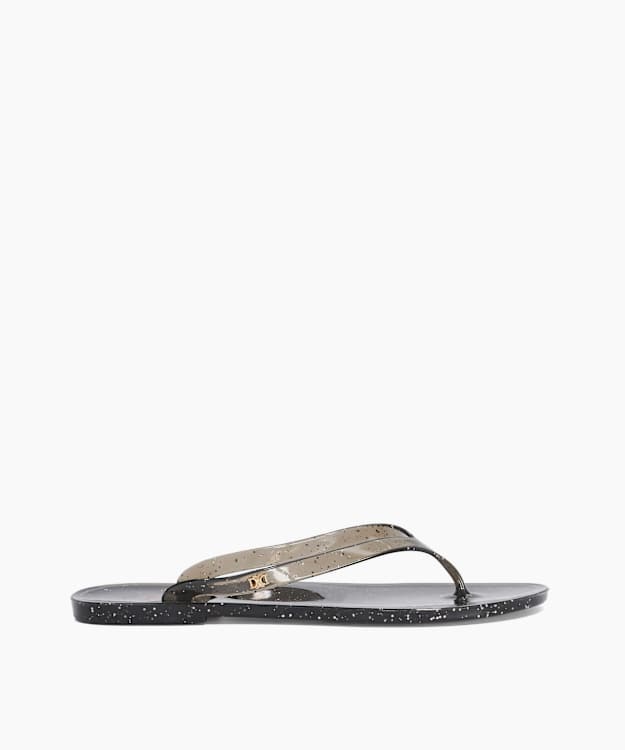 Littles Black - Toe Post Jelly Sandals