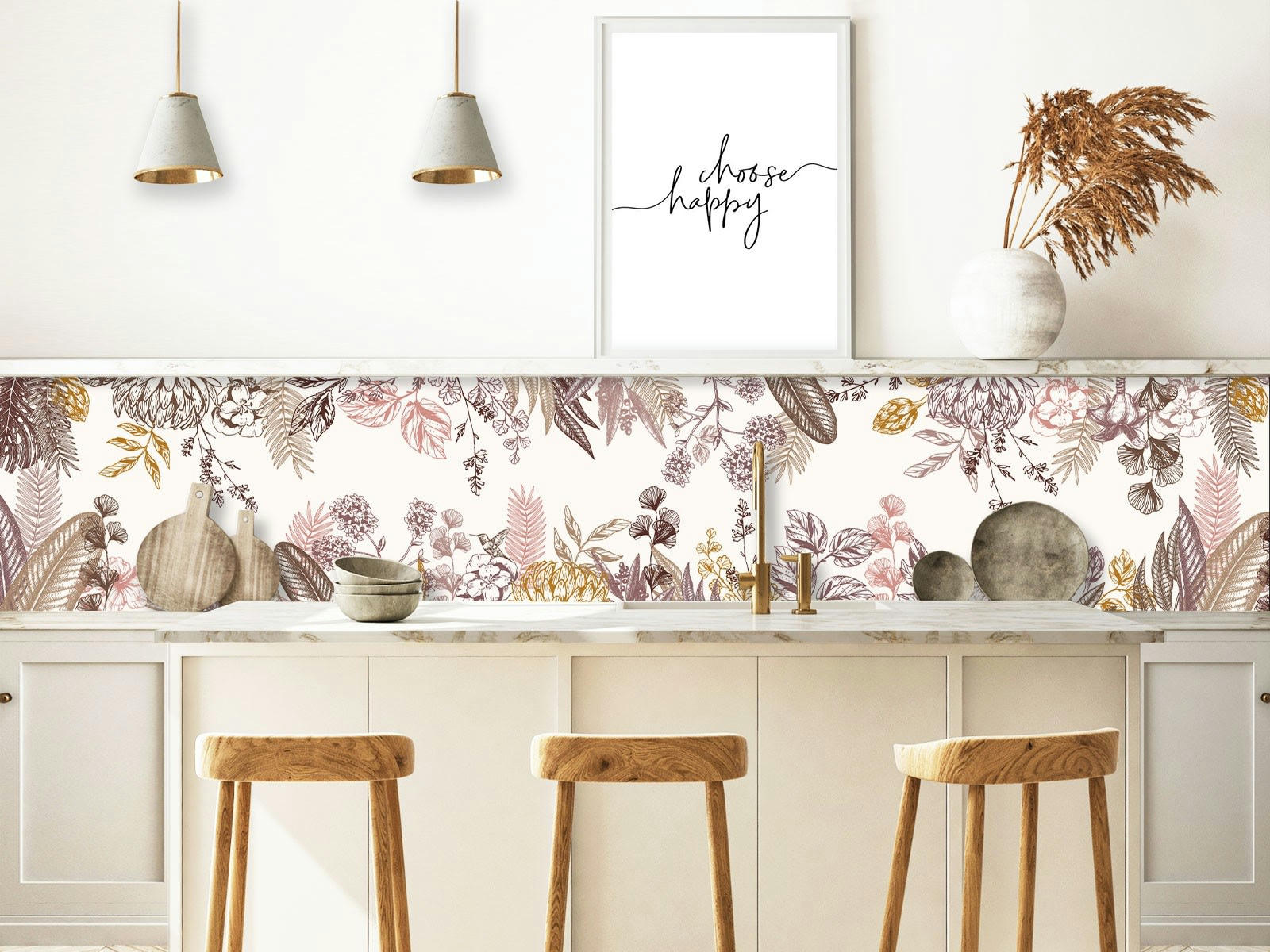 ORÉE DU BOIS - Crédence adhésive terracotta 400x40cm