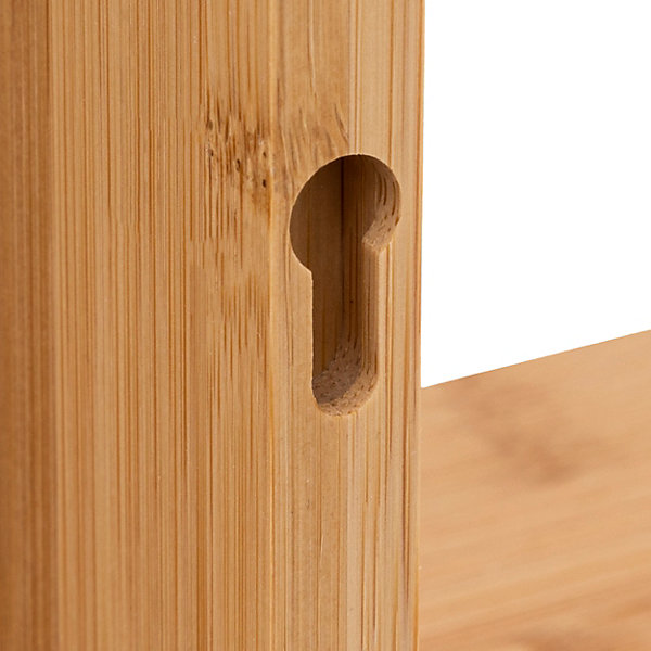 étagère murale cube Fixy 5Five P.9 cm en bambou, lot de 3