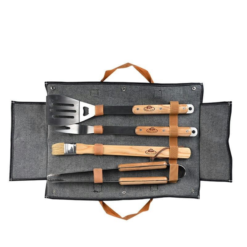 - Set outils barbecue en jeans