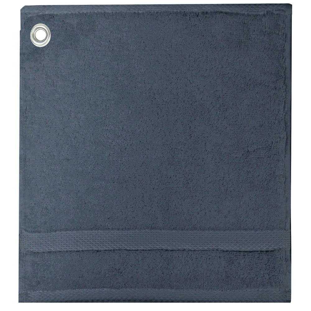 - Carre avec oeillet  pur coton bleu 30x30