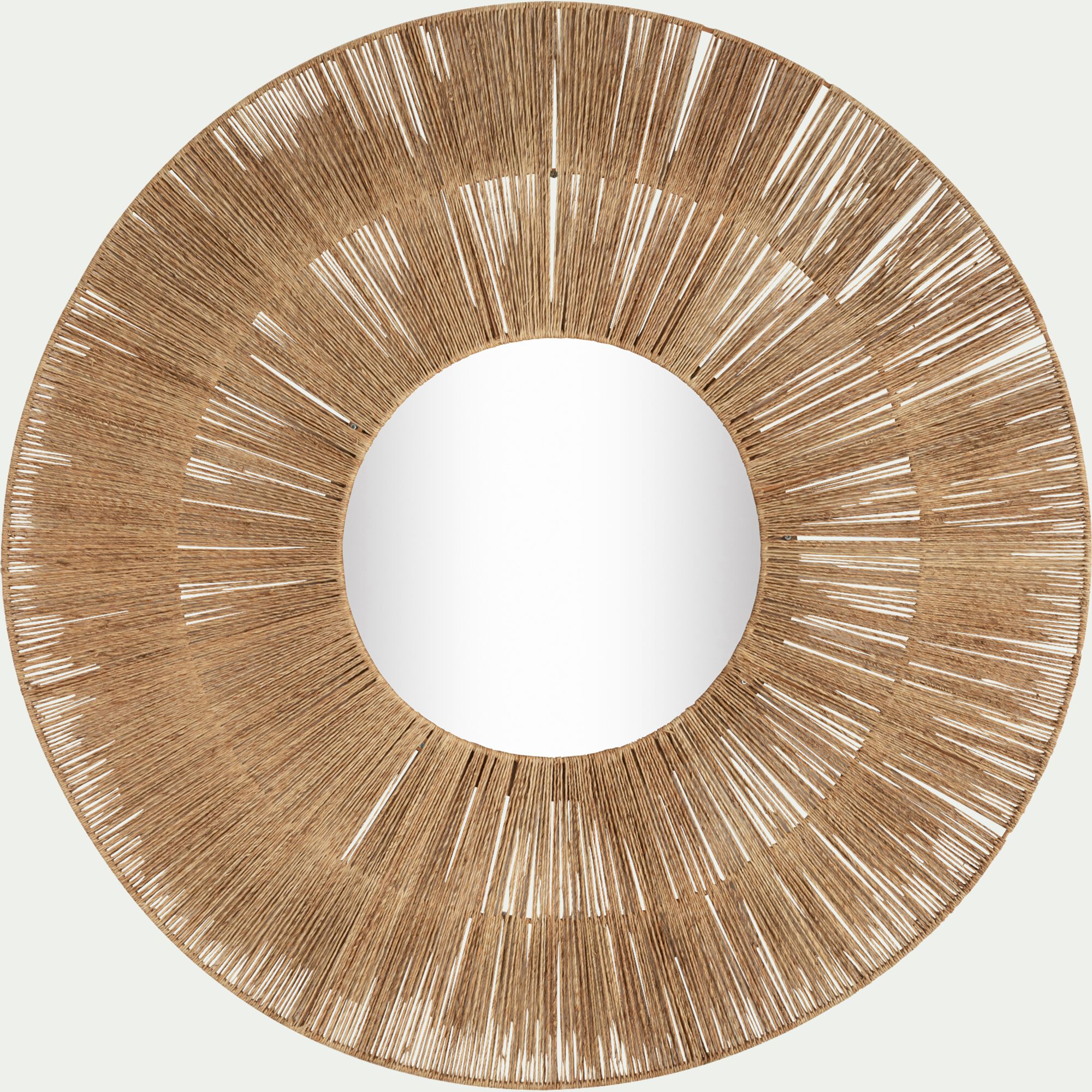AYROLLES - Miroir rond en jute D100cm - naturel