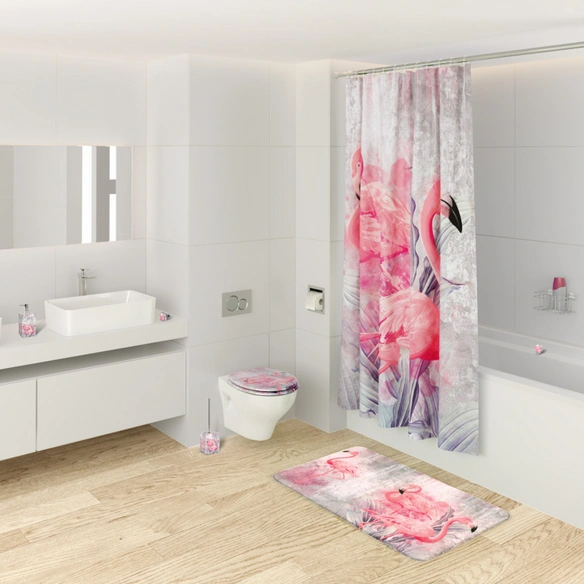 Wäschekorb »Flamingo«, 60L, Pink, Rund