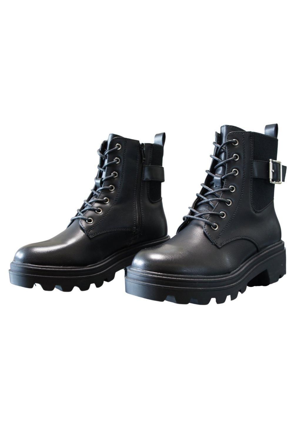 IVACHY Women Zip Comfort Lace-Up Booties