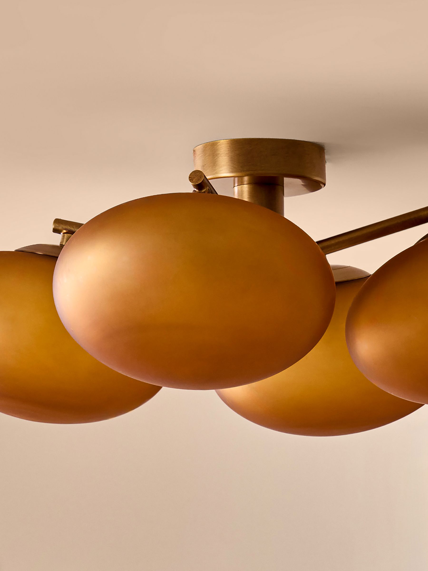 Spare Glass For Caleb Lighting Accessories in Amber Orange