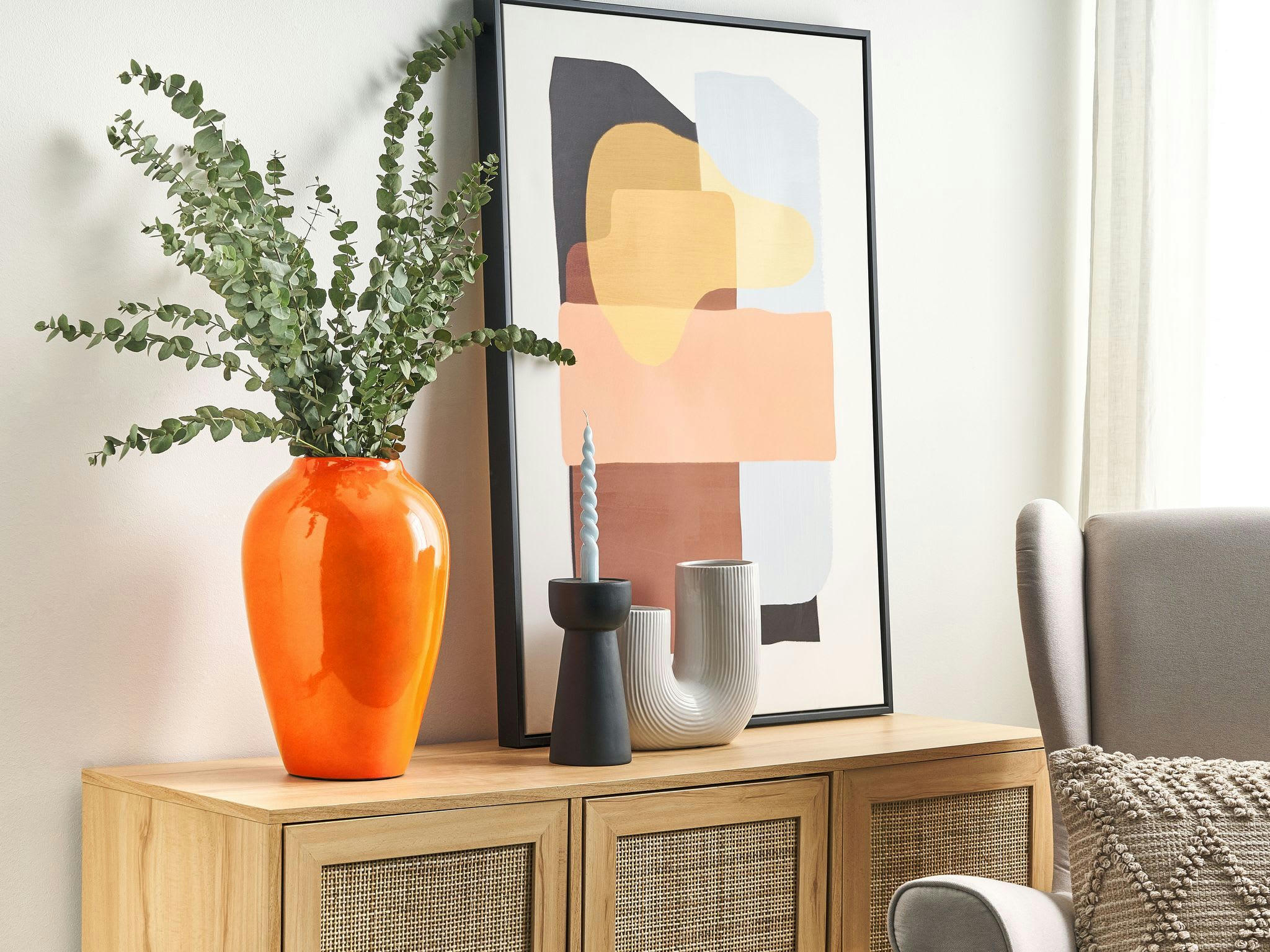 TERRASA - Vase à fleurs orange 39 cm