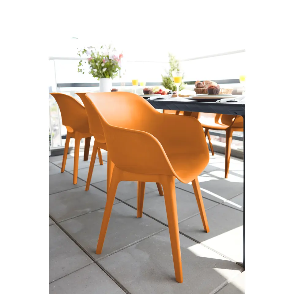 Keter Akola Tuinstoelen - 2 stuks -56.5x55x80cm - Oranje