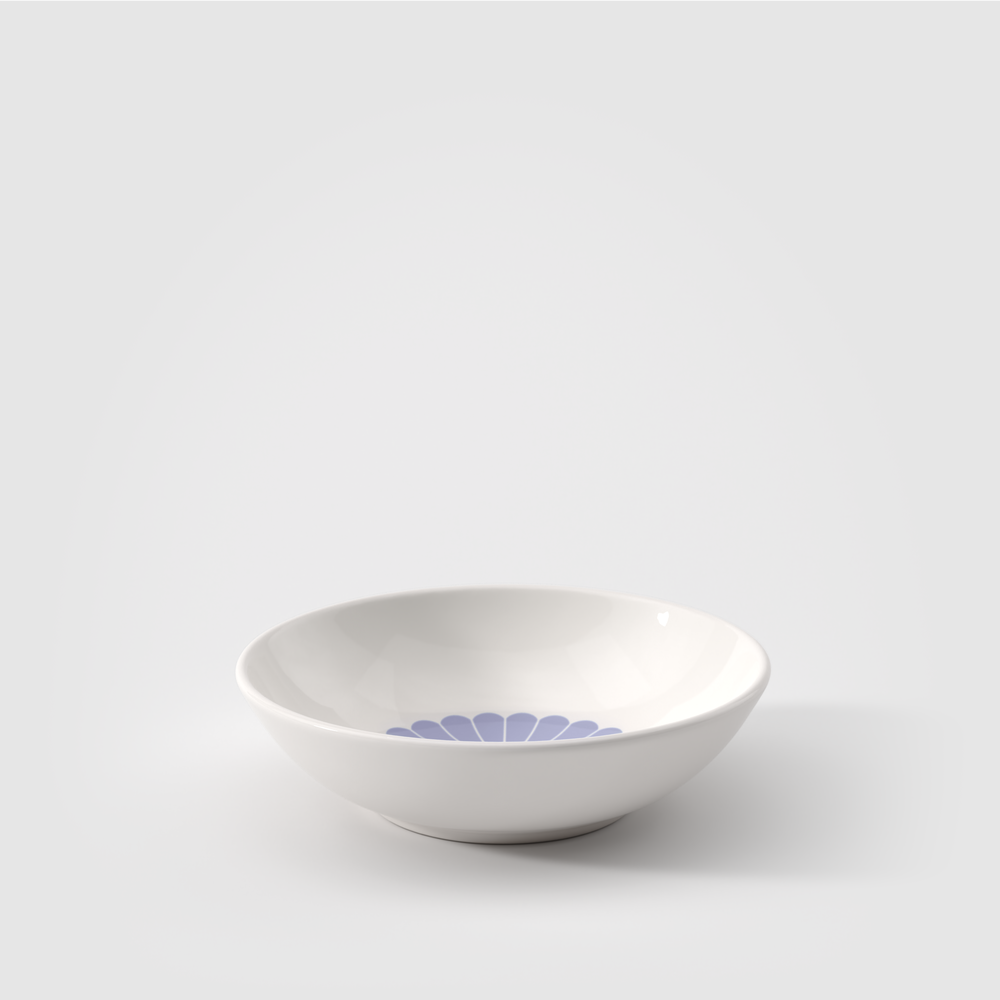 Fleur Appetizer/ Dessert Bowl - Blue, 3.8 oz, Premium Porcelain