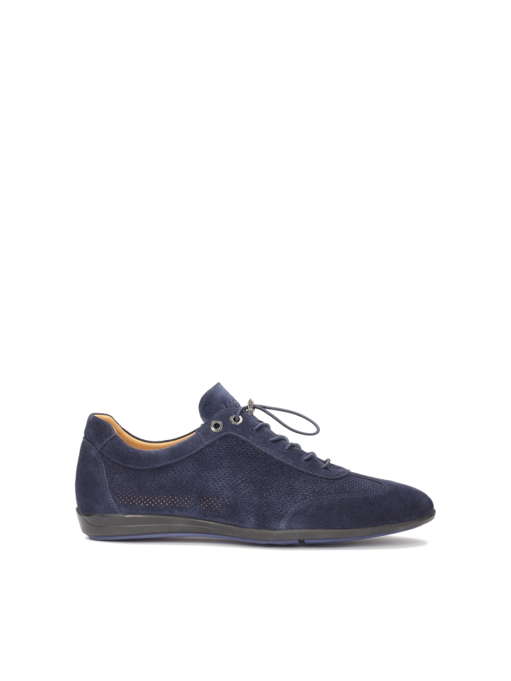 Navy blue airy suede shoes